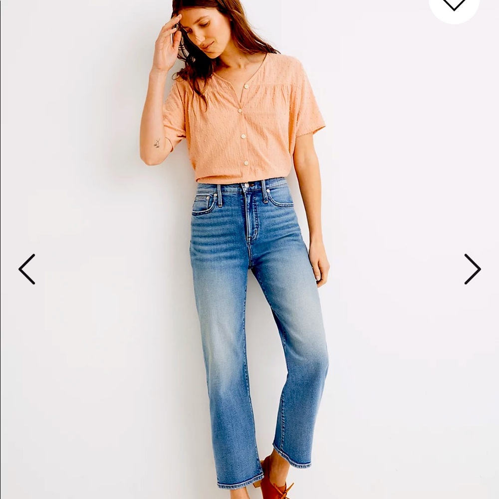 Madewell slim wide leg crop